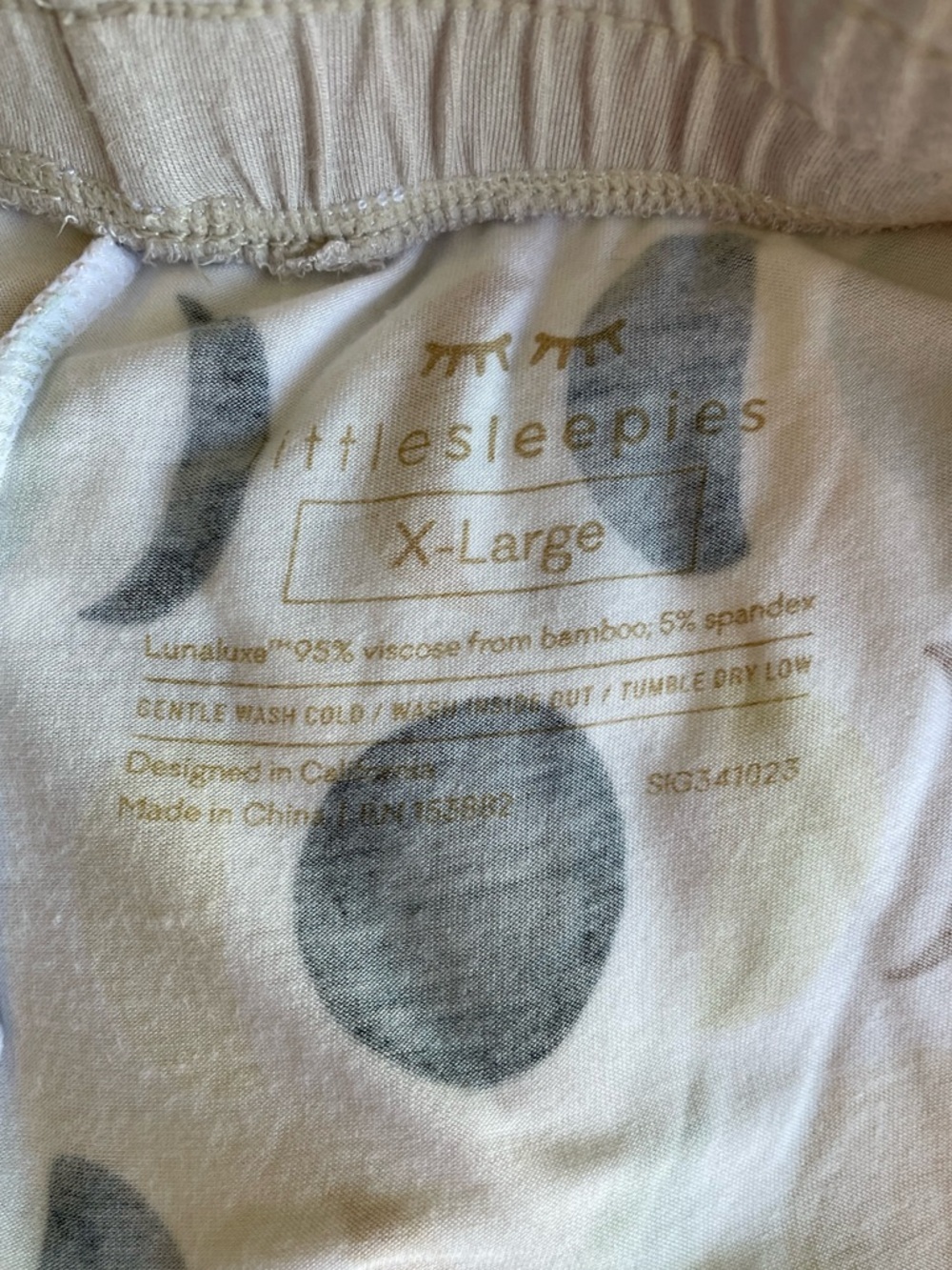 Little Sleepies Luna Neutral pajama pants - Picture 4 of 4